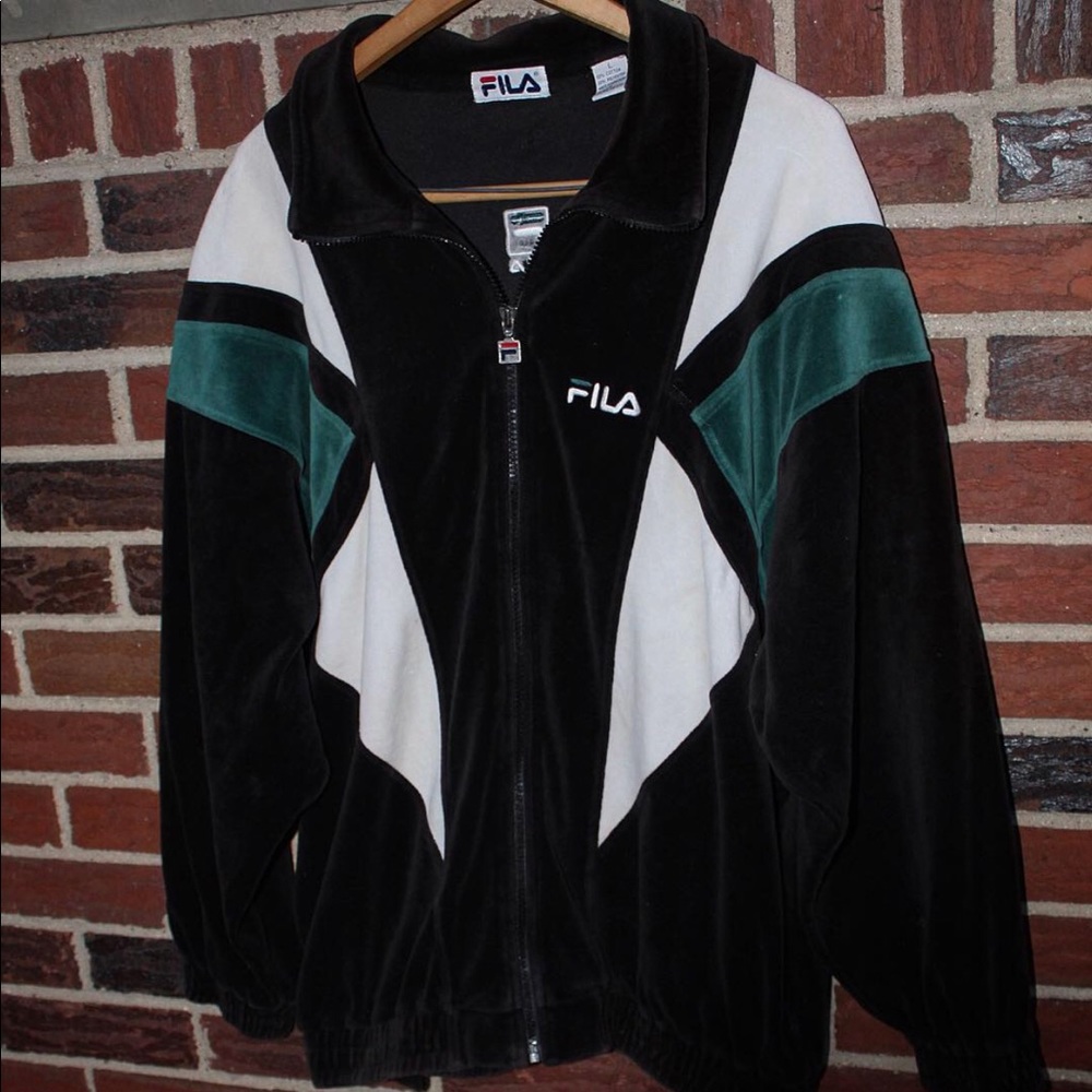Men’s velvet FILA zip up